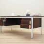 Schreibtisch Eichenholz Metall Braun 1970er Jahre 3
