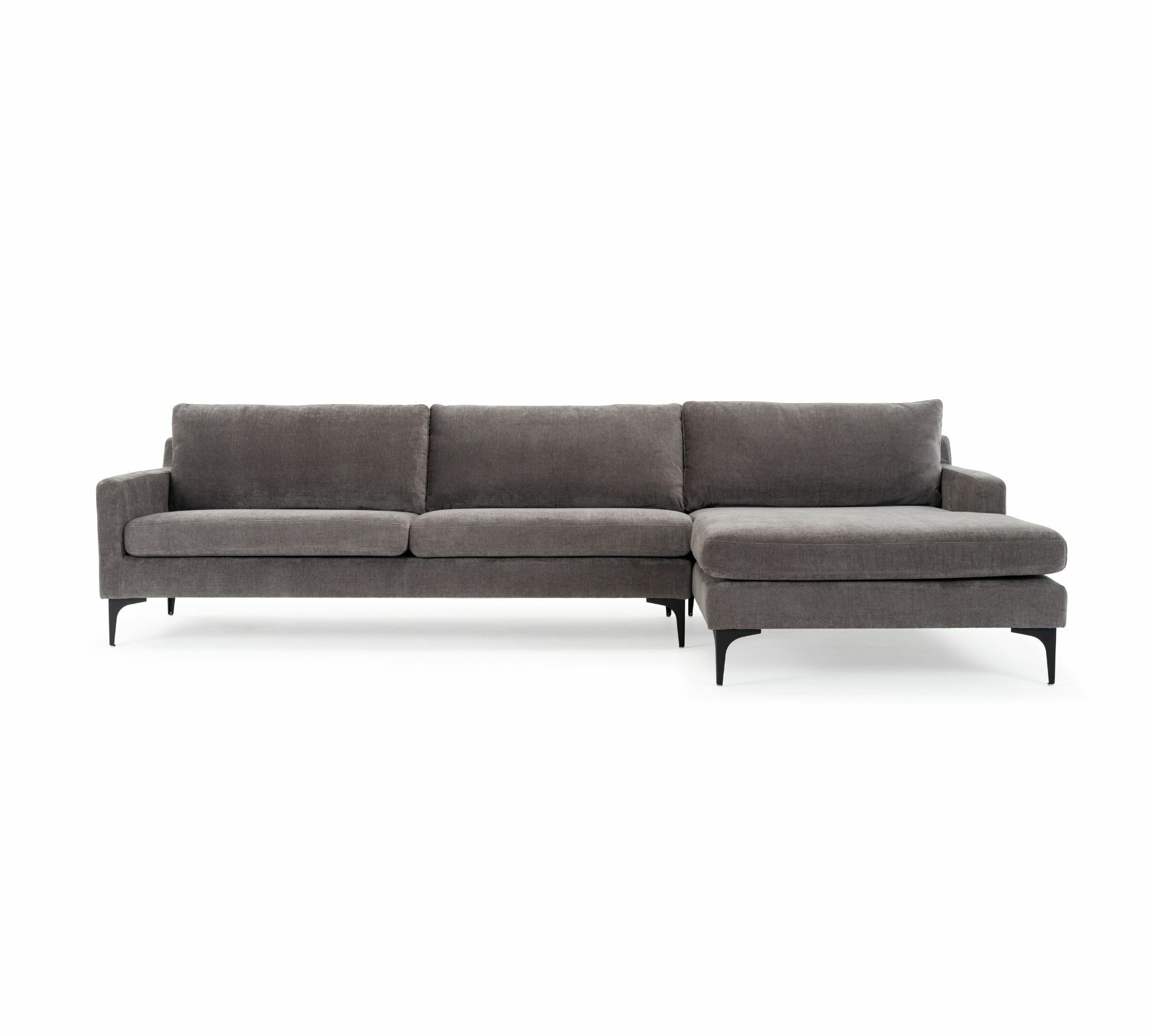 Astha Sofa 3-Sitzer Récamiere Rechts Danny Steel Grey 1