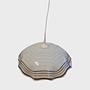 Pendant lamp glass brown white 2
