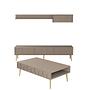 Lyon 3 Living Room Furniture Set Wood Veneer Atlas Gold 0