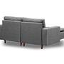 Lungo Mini Ecksofa Dunkelgrau 2