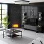 Black Line Set Wohnzimmermöbel-Set Holzfurnier Anthrazit 1
