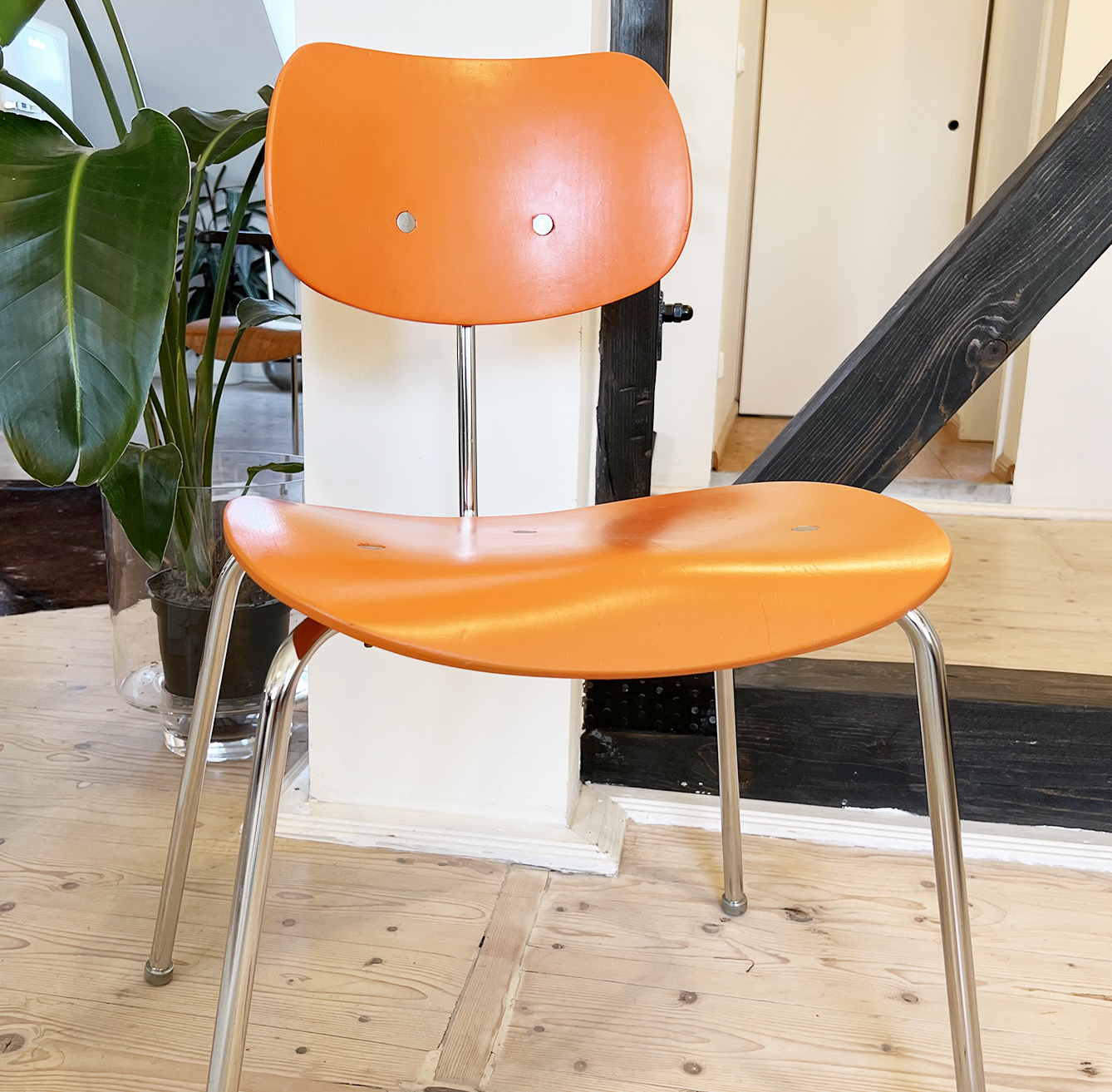 Wilde&Spieth Eiermann SE 68 Stuhl Holz Orange 0
