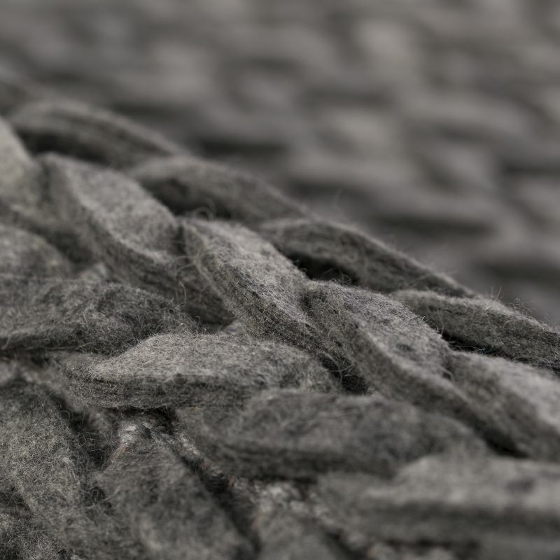 Linea Teppich Wolle Anthrazit 160 x 230 cm 2