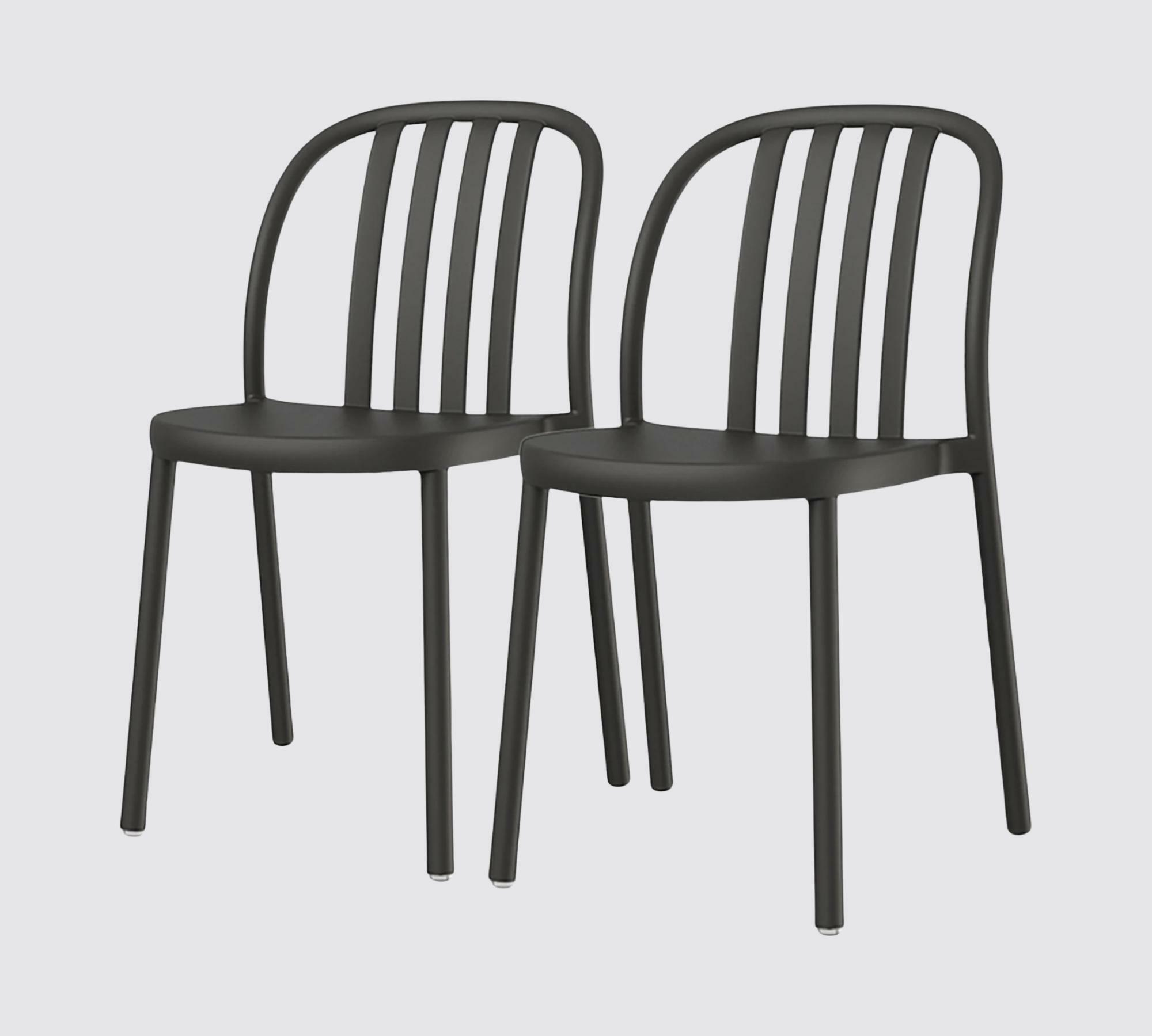 Glasfaserverstärkter In-/Outdoor-Stapelstuhl Grau 0