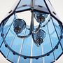 Lampada a sospensione in vetro blu anni '70 8