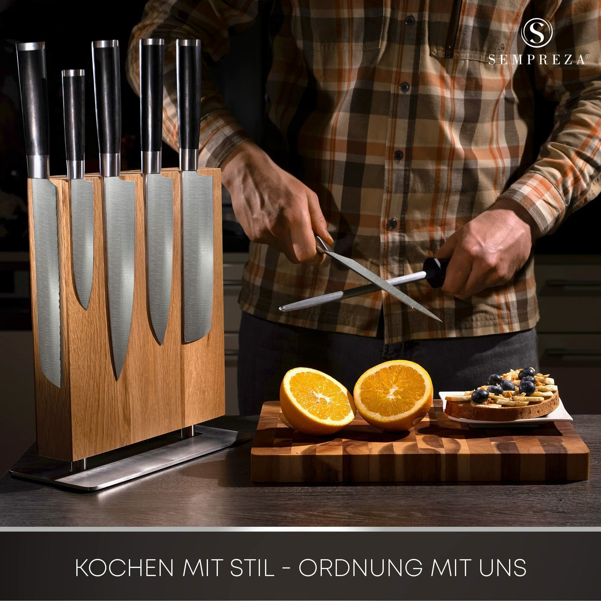Messerblock Magnetisch Holz Natural 5