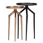 Nikko I Side Table Set of 2 Aluminum Brass Black 1