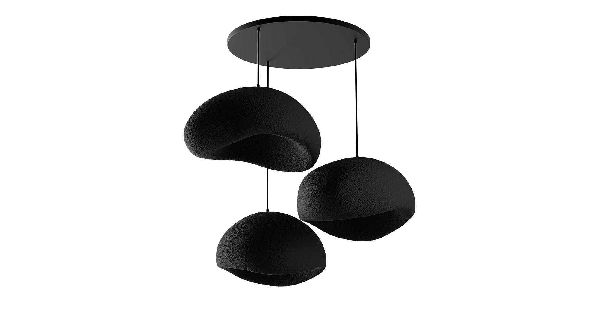3-Flammig Wabi Sabi Haze & Hues Pendelleuchte Schwarz 5
