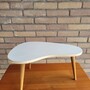 Vintage Nierentisch Holz Weiß 2