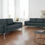 Lexgaard Sofa 3-Sitzer Rustico-Leder Metall Dunkelbraun 8