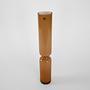 Glass vase brown 1980s 2