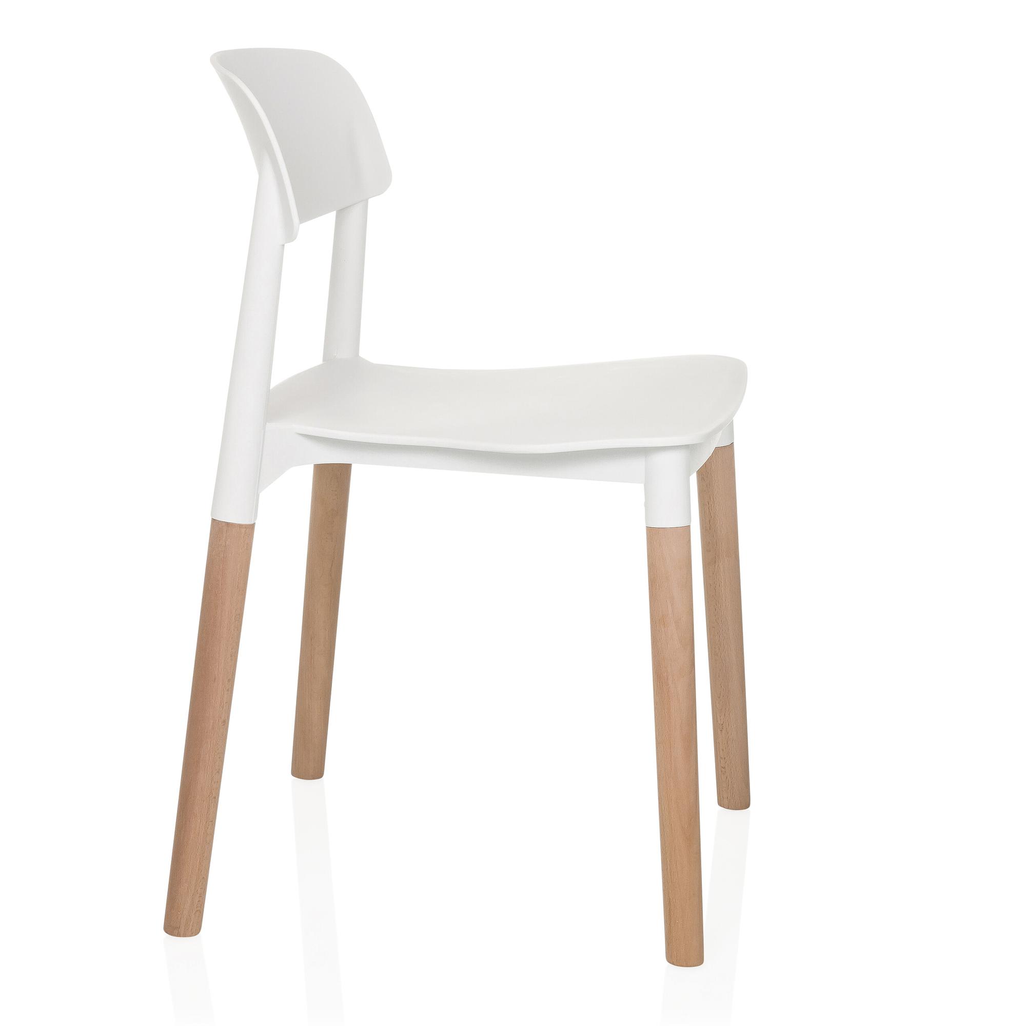 Dining chair / Visitor chair SCANDI E white hjh LIVING 5