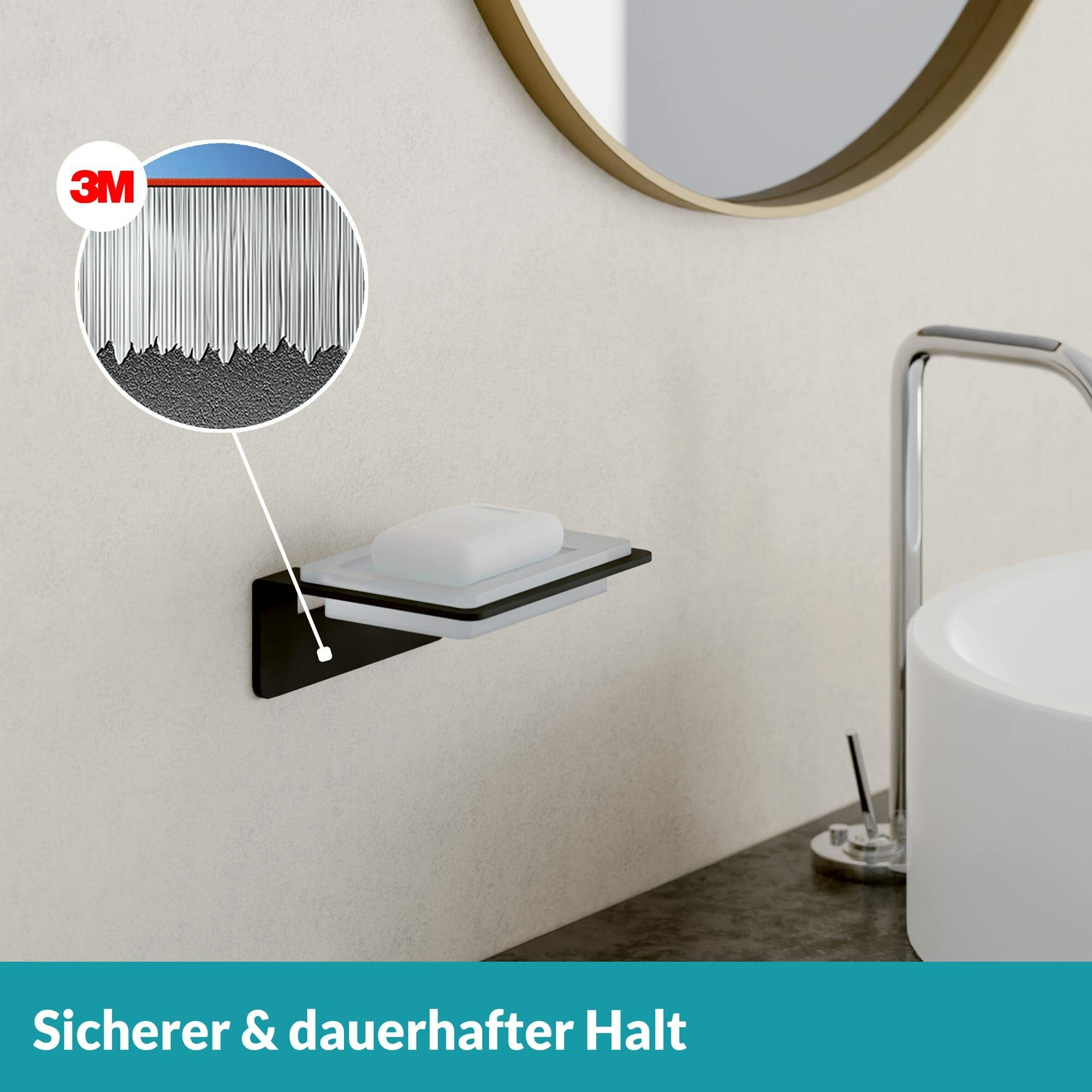 Seifenschale Edelstahl Glas Silber  3