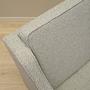 Vintage armchair beech wood textile grey 1970s 12