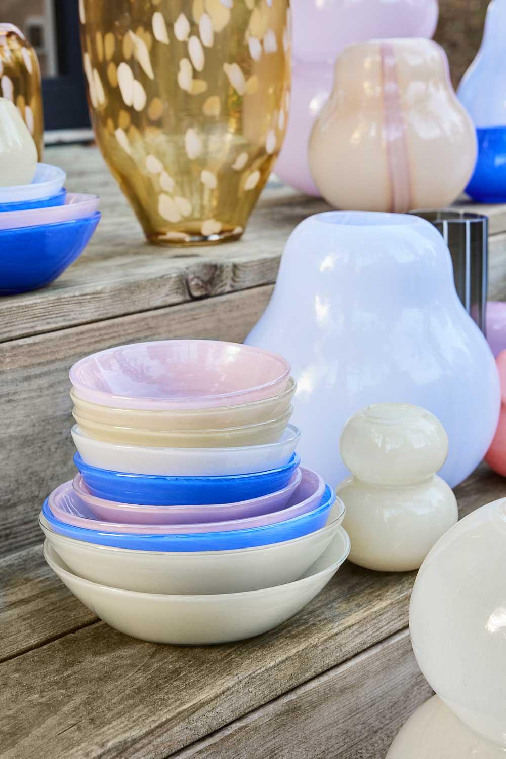 Kojo Ciotola Piccola Vetro Blu 3