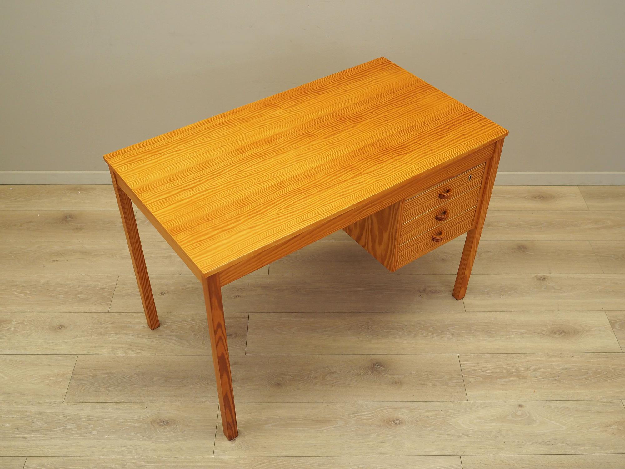 Schreibtisch Kiefernholz 1970er Jahre 5