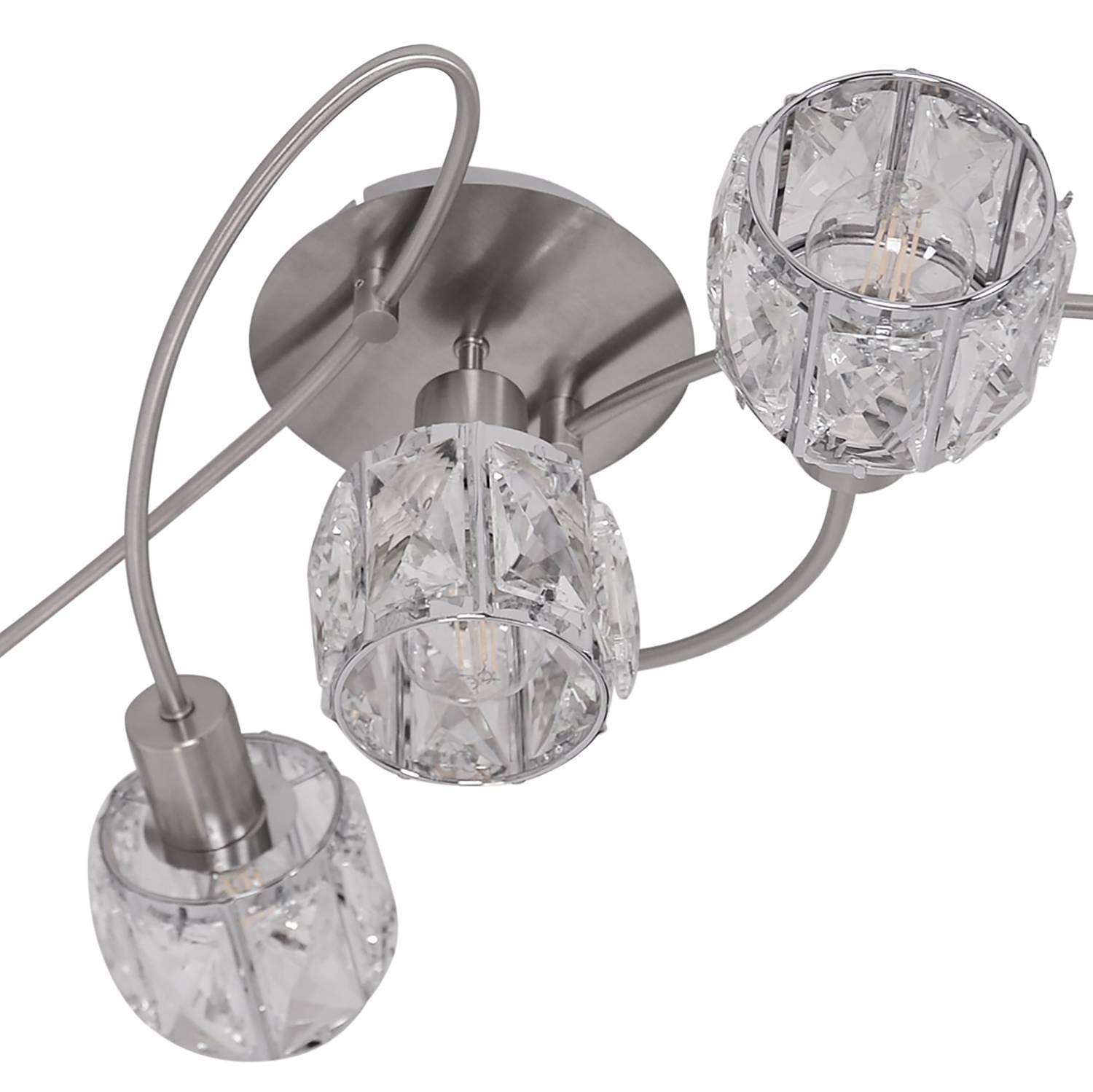 Josefa I LED-Deckenleuchte Acrylglas Edelstahl 5-flammig 1