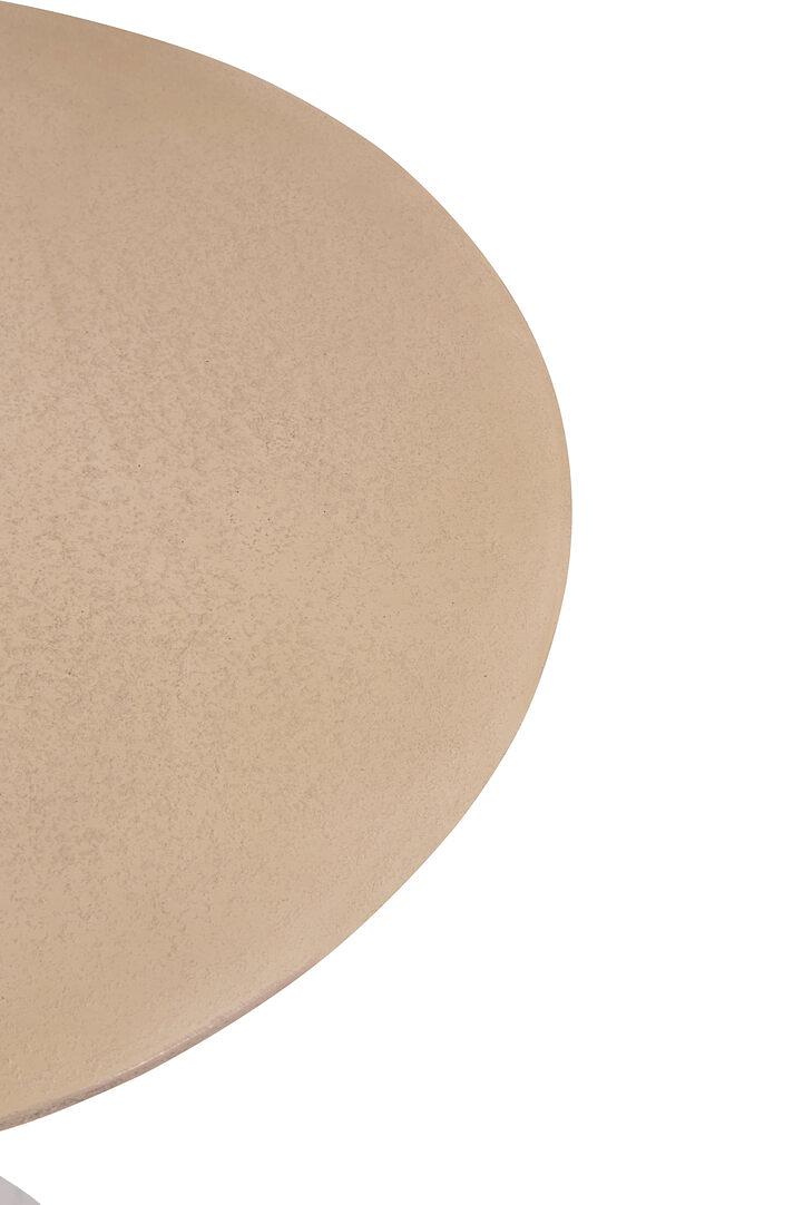 Avola Round Side Table Marble White Gold 4