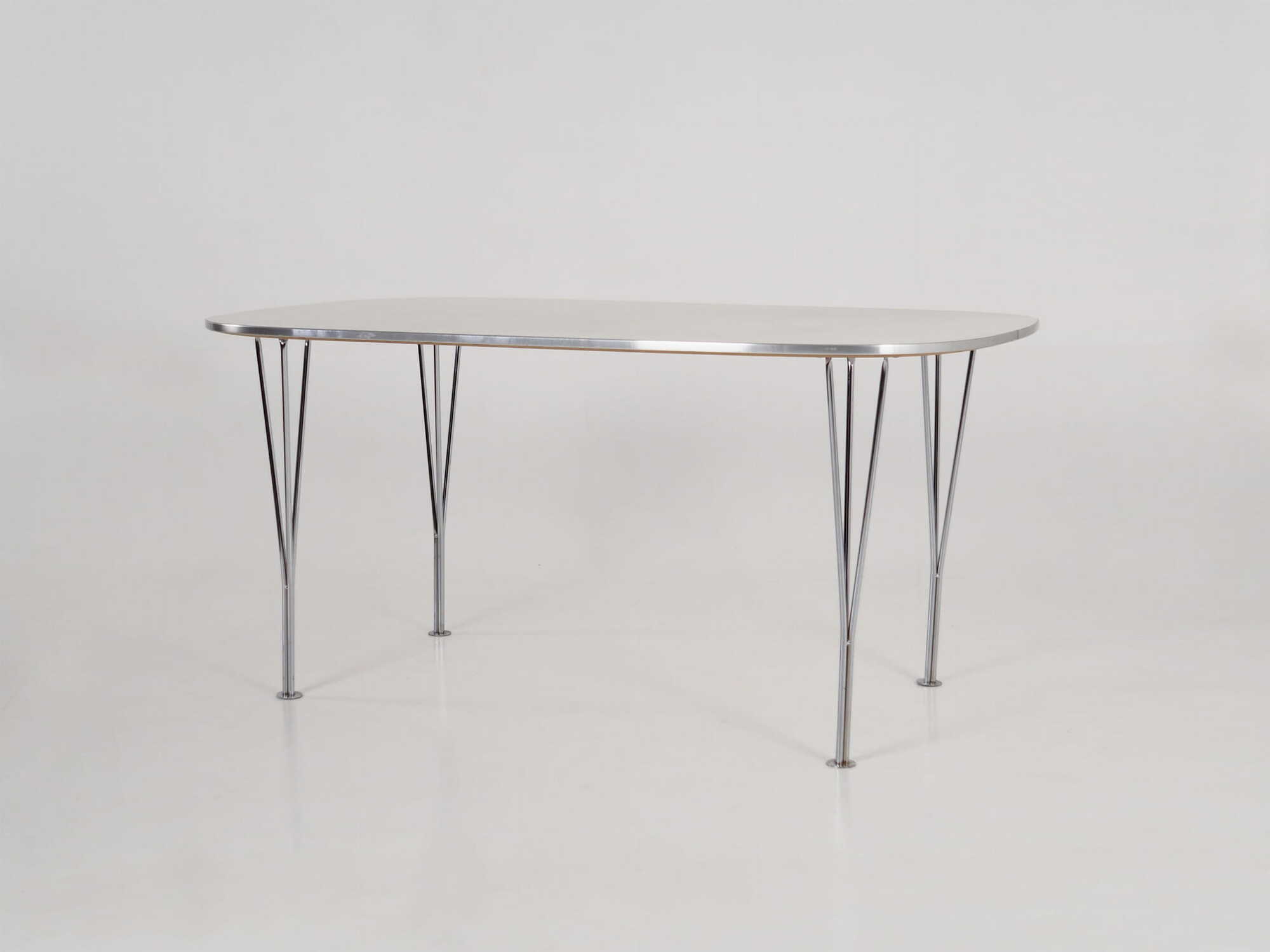 Vintage Tisch Metall Grau 1980er Jahre 2