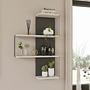 Cambel Wall shelf Wood veneer White Anthracite 0