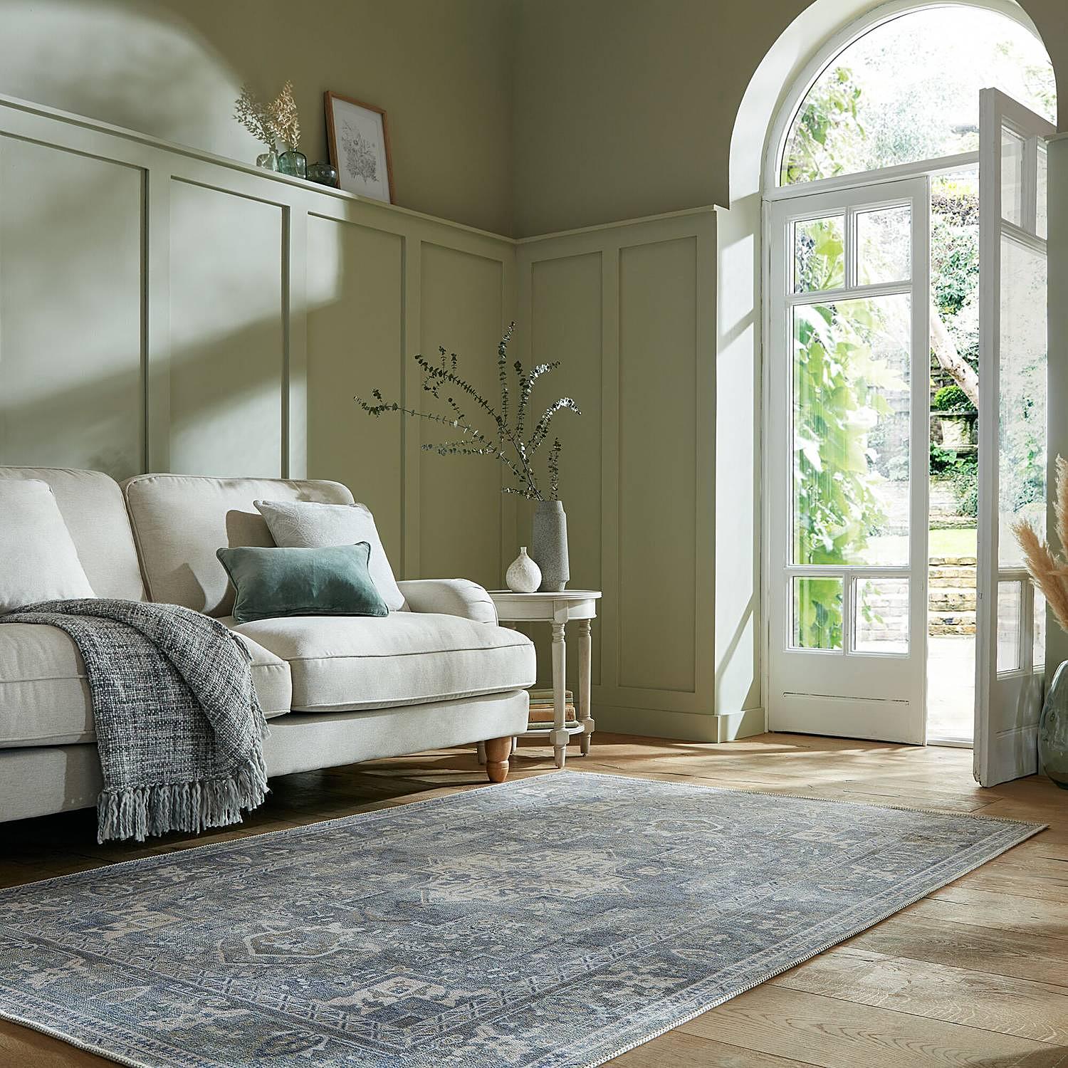 Windsor Traditional Kurzflorteppich Mintgrün 80 x 150 cm 2