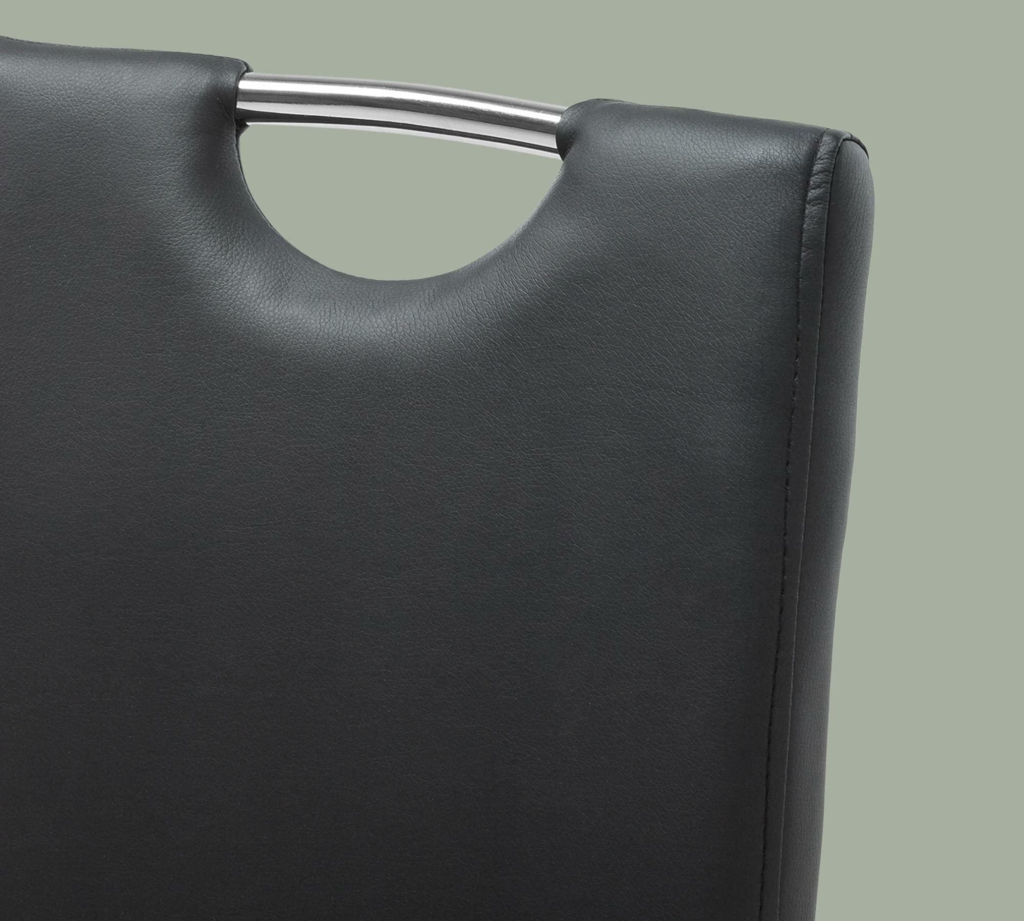 Cantilever chair Pasala faux leather Black set of 2 5