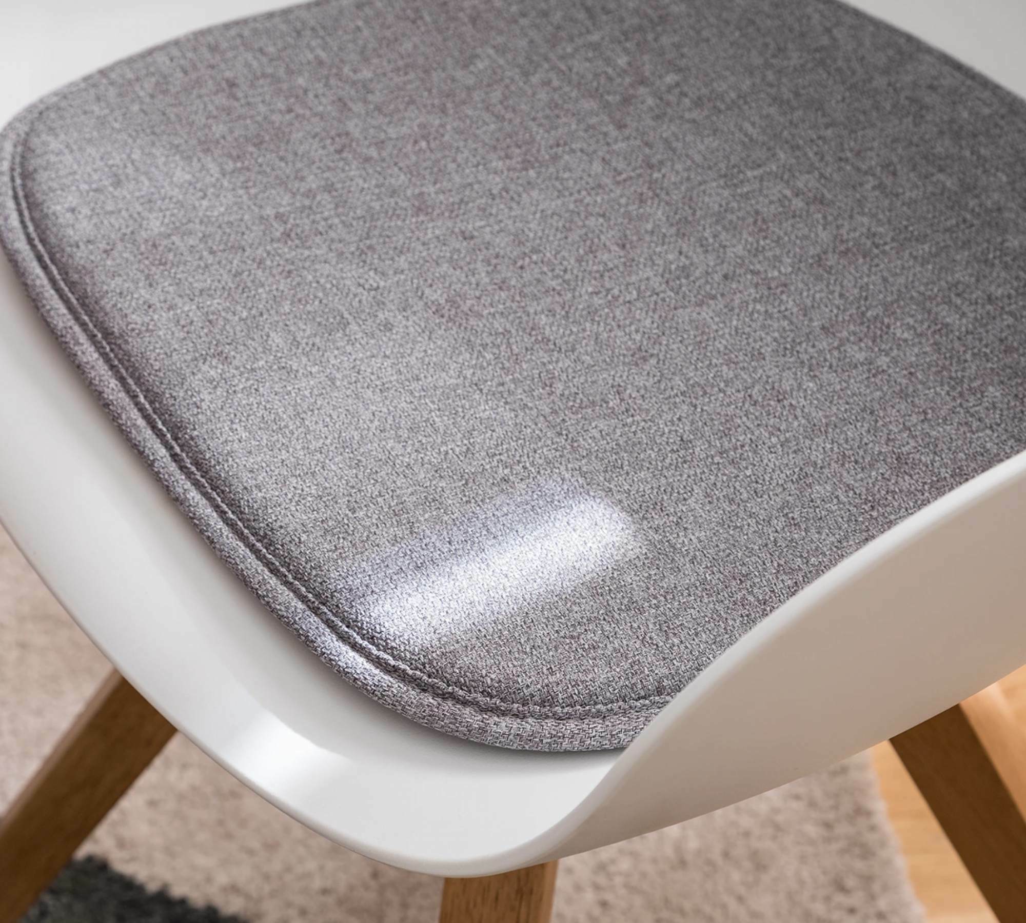 2x Armlehnstuhl Gummibaum massiv Weiß 4