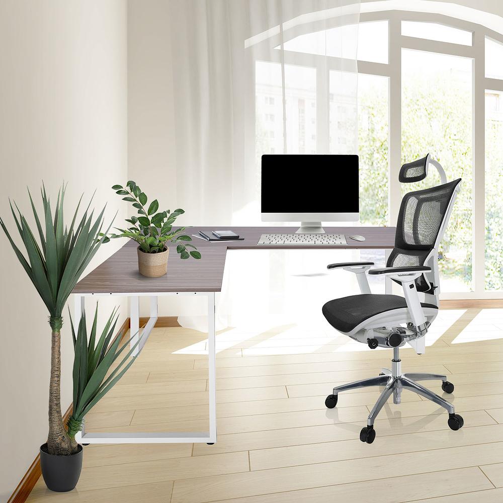 WORKSPACE XL I Scrivania angolare legno noce 3