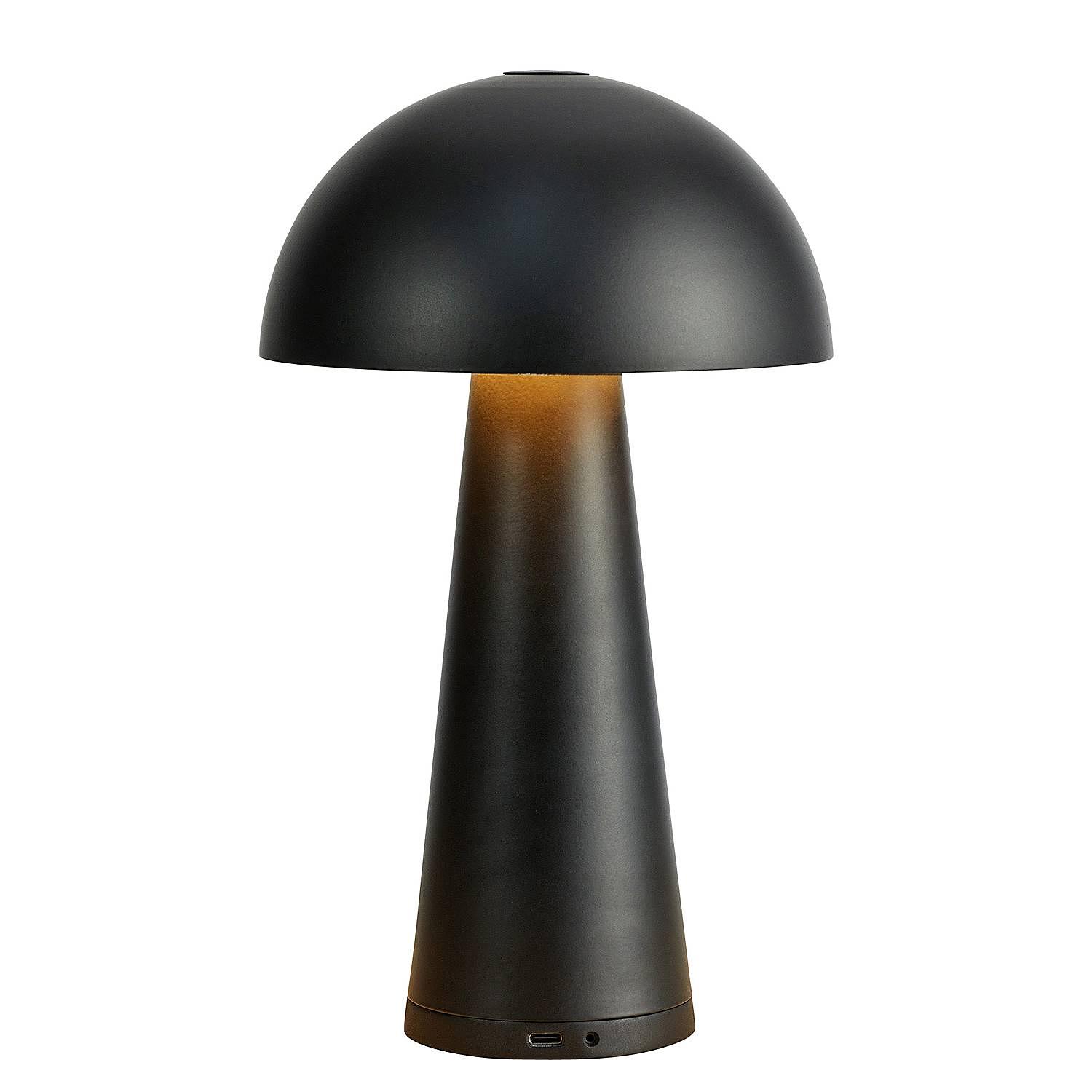 Fungi Tischleuchte 1-flammig Gusseisen Schwarz 0