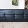 Togo Sofa 3-Sitzer Madras-Leder Schwarz 5