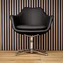 ARTEMIA Swivel Armchair Faux Leather Black 1