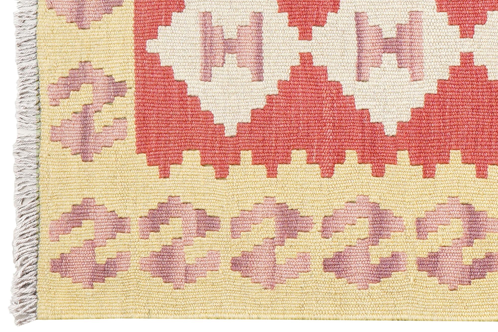 Kelim Gashgai Carpet Wool Red 1