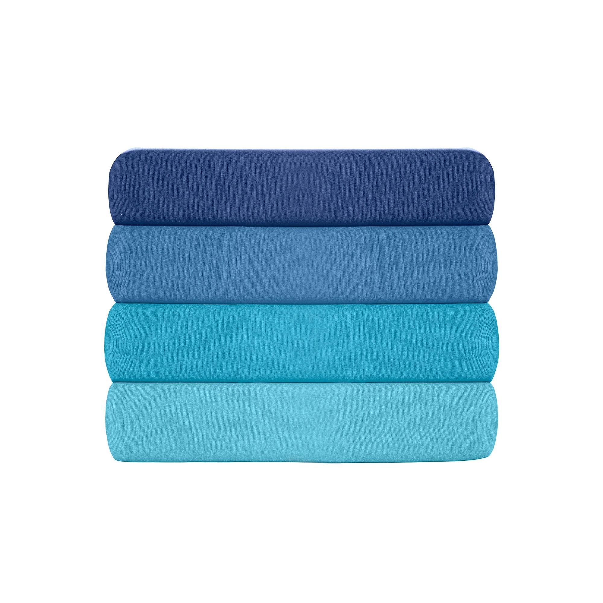 2x Kissenbezug Ranforce Baumwolle Blau 2