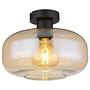 Ceiling light Giuseppe colored glass iron beige 0