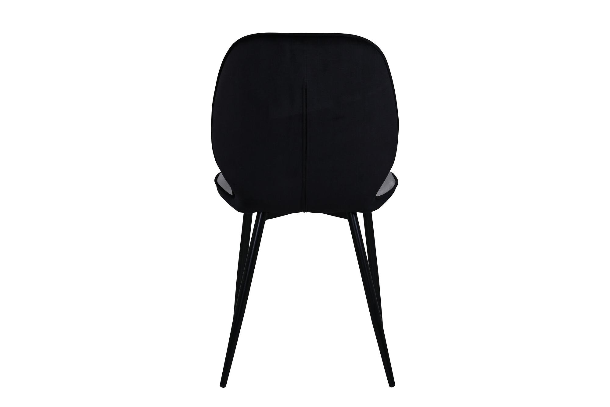 2x Emma Stuhl-Set Samt Schwarz Hellgrau 5