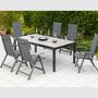 Gartenstuhl aus Aluminium Grau 1