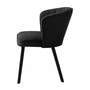 Upholstered chair woven fabric beech black 2