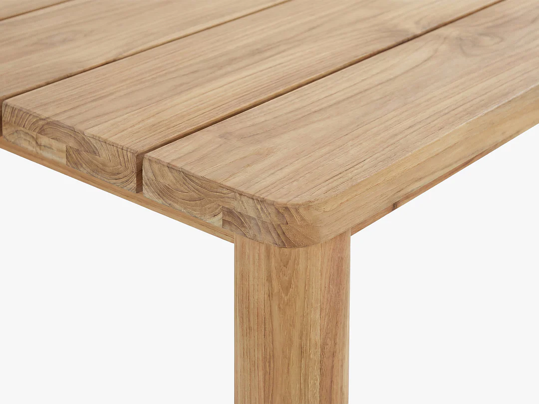 Menara Garden Table Solid Wood Light Brown 4