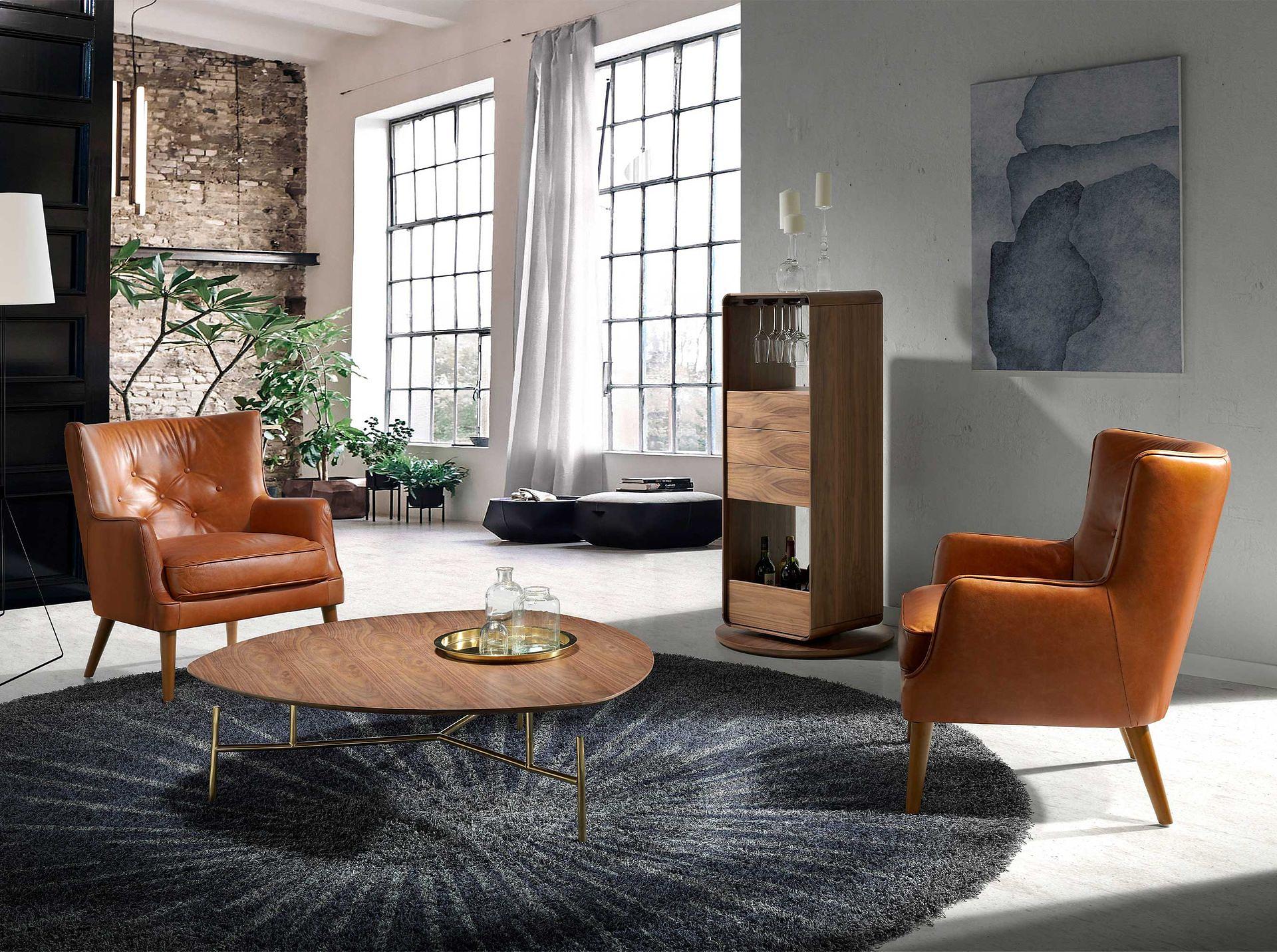 Drehbarer Barschrank Walnussholz 5