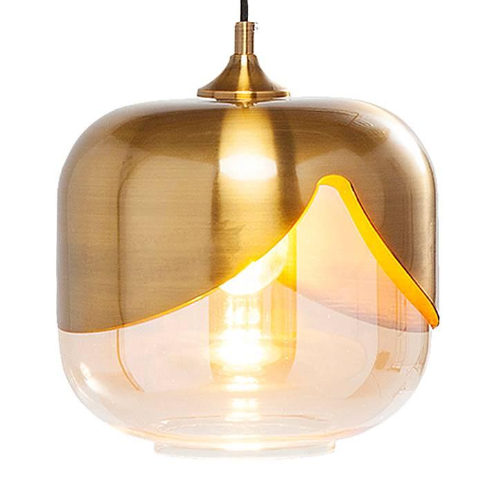 Pendelleuchte Golden Goblet 1-Flammig Glas Stahl  0