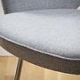 Saarinen Conference Armchair Textile Metal Grey 9