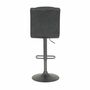 2x Bar stool Microfiber Steel Anthracite 4