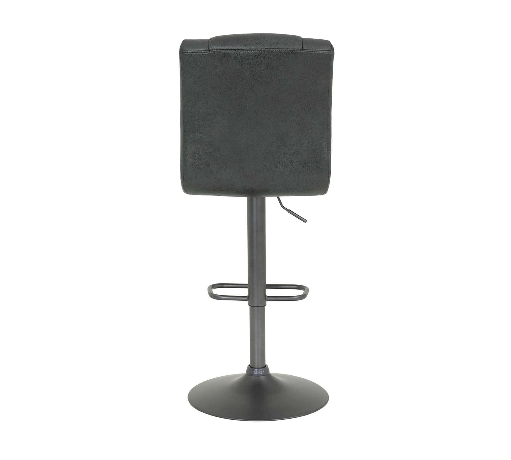 2x Bar stool Microfiber Steel Anthracite 4