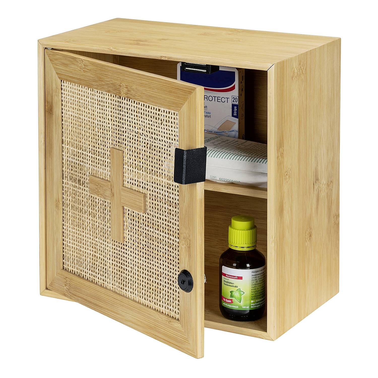 Medizinschrank Allegre Rattan Bambus 2