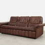 Sofa Leather Brown 1970s 2