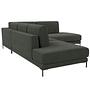 Tyme Divano 3 posti Chaise longue Destra Tessuto strutturato Antracite 2