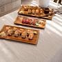 Il vassoio per sushi in radice di teak S 4