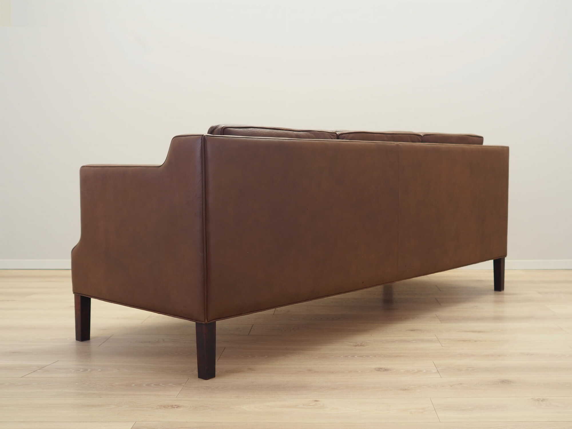 Vintage Sofa Leder Braun 1970er Jahre 4