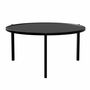 Coffee table Oak top with steel frame Black 2